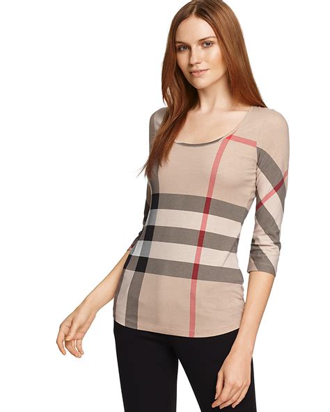 burberry brit check print knit top|burberry check wool cashmere.